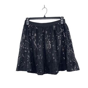 Michael Stars Black Sequined Silk Skirt NWT size M